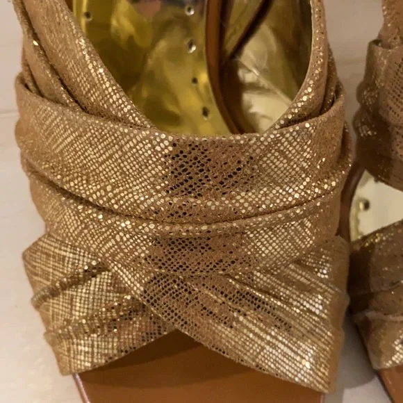 BCBGirls Metallic Gold Sandal - Picture 2 of 7